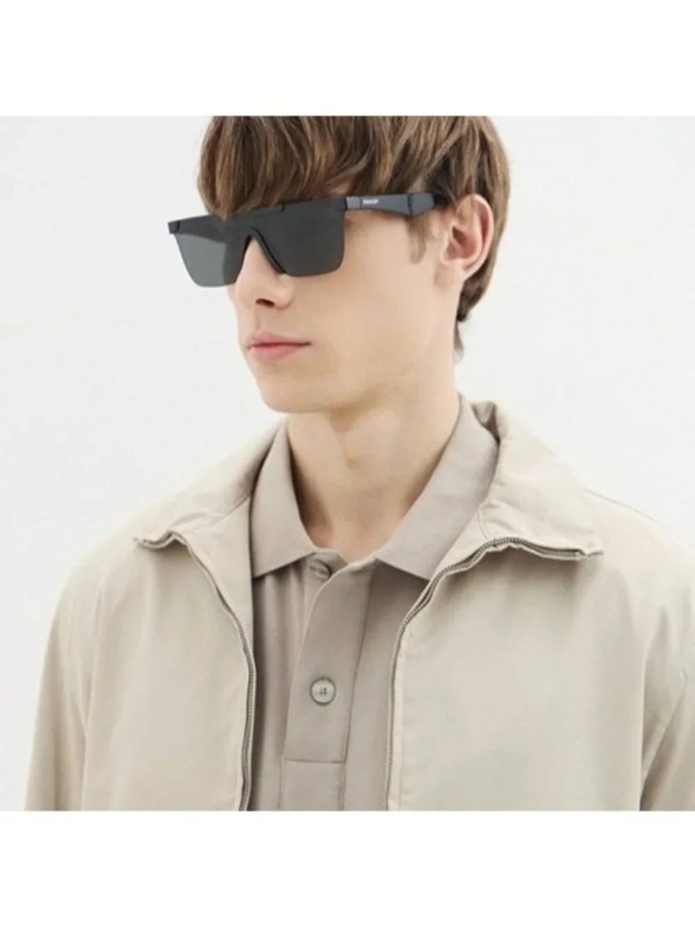 Burberry BE4480D 300169 Sunglasses Black Square Frame, Light Gray Lenses - Picture 3 of 12